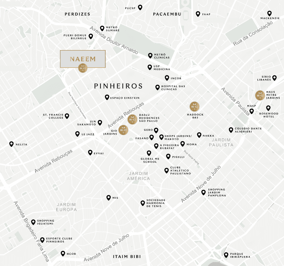 Mapa da localização do NAEEM